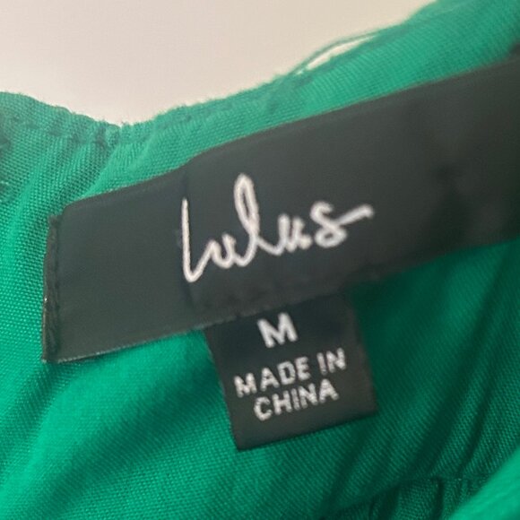 Lulus Warm Weather Wishes Green Strappy Dress w/ Pockets sz M--OUT OF STOCK - Picture 13 of 16